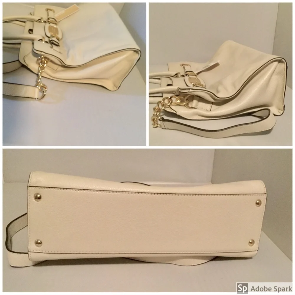 NWT 💖 $348 Receipt Micheal Kors Hamilton Vanilla Large 14” Hand Bag Tote